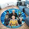 Onepunch Man Round Area Rug Carpet Rug For Living Room Bedroom Sofa Playroom Decor Nonslip Floor Mat
