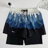 Mens Quick-Dry Board Shorts Swimming Surfing Hot Beach Wear With Double-Layered Lining