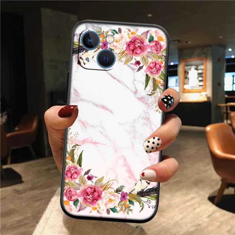Red Rose Marble New High-End Shell Phone Case for Redmi Note 10 11 12 Pro Max 10S 10C 10T 11A 11S 12S 12C