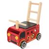 Play Trolley - Wood - Multi-function - Removable Seat - Shape Game - 6 Blocks Included