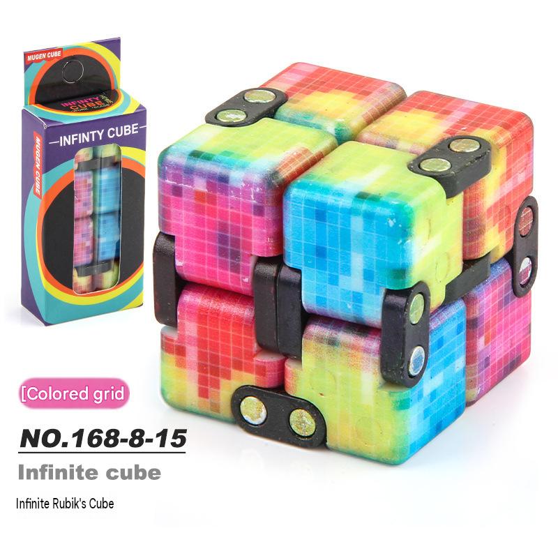 Christmas Stress Relief Fidget Cube Set Adults Kids Infinite Magic Cube Decompression Toy Spinning Cube Gift