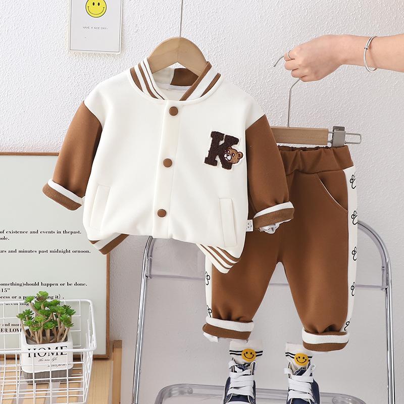 Children's Baseball Suit Set for Boys and Girls Spring and Autumn Clothing Sports and Leisure Two-piece Set