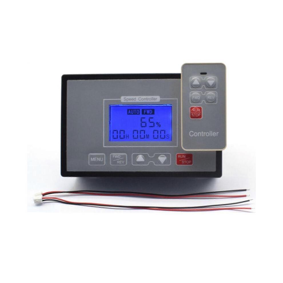 60A PWM Контроллер скорости двигателя постоянного тока с ЖК-дисплеем и дистанционным управлением, регулируемая скорость, таймер и реверсивное вращение js
