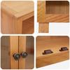 Storage Furniture Set with Cabinet and Doors Brown Wood Based Material
