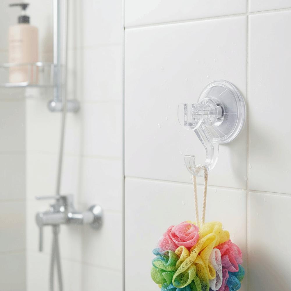 2 шт. Тяжелые вакуумные съемные крючки-присоски Пластиковые прозрачные крючки для полотенец Без сверления Самоклеящиеся Кухонный крючок Стеклянная поверхность