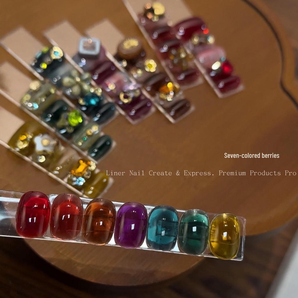 Линь Эр Арт-дизайн ногтей: Ягодная серия глазурованных гель-лаков Осень/Зима 7 цветов