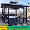 Aluminum Alloy Garden Gazebo: New Chinese Style Outdoor Courtyard Sunshade Pavilion