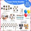 Puppy Dog Birthday Party Supplies,Dog Party Decorations&Tableware Set-Birthday Banner Balloons,Party Plates Cups Table Cloth etc