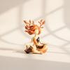 Meditation Deity Statue Layered Color Bands Tabletop Ornament Mudra-Like Hands