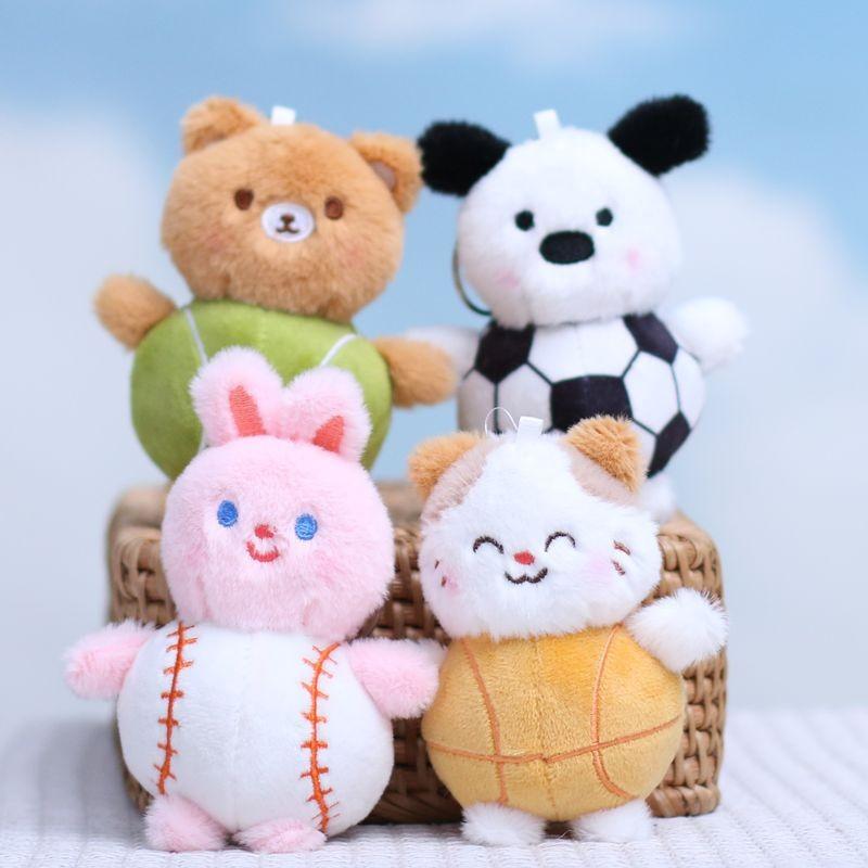 Футбол Мультяшный Милый Собака Кролик Плюшевый Брелок Подвеска Хлопок ПП Подарок Детям