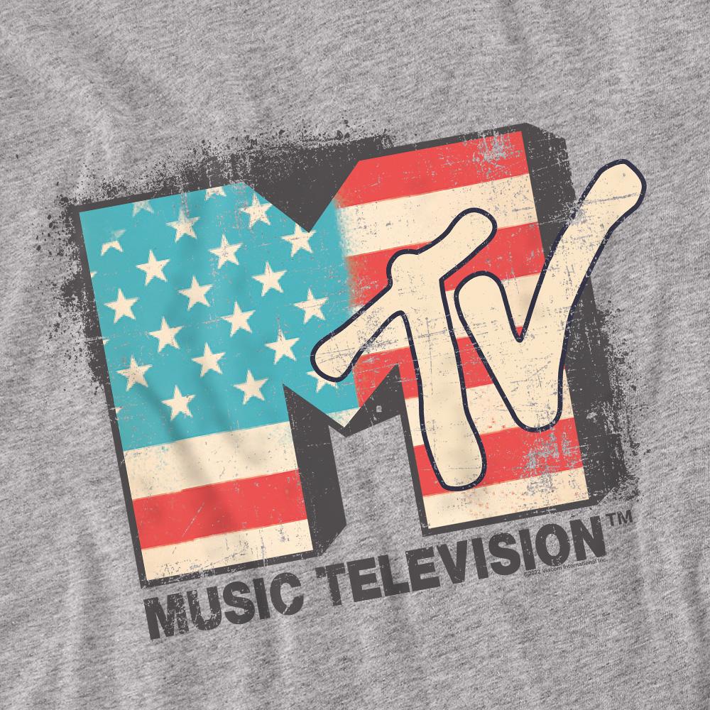 MTV Unisex Adult American Logo T-Shirt