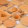 Bamboo Tray Bamboo Tea Tray Japanese Bamboo Tray Rectangular Snack Tray Round Tea Set Fruit Tray Wooden Trays