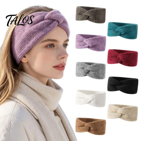 Wide Headband for Winter Sports Women Headband, Twist Knot Knitted Thick Warm Ear Cozy Protection Skiing Warmers, Head Wrap Cold Weather Autumn