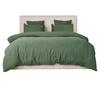 Housse De Couette + Taies - Douce Vert - 240 X 260 Cm - 100% Gaze De Coton - Oeko-Tex®