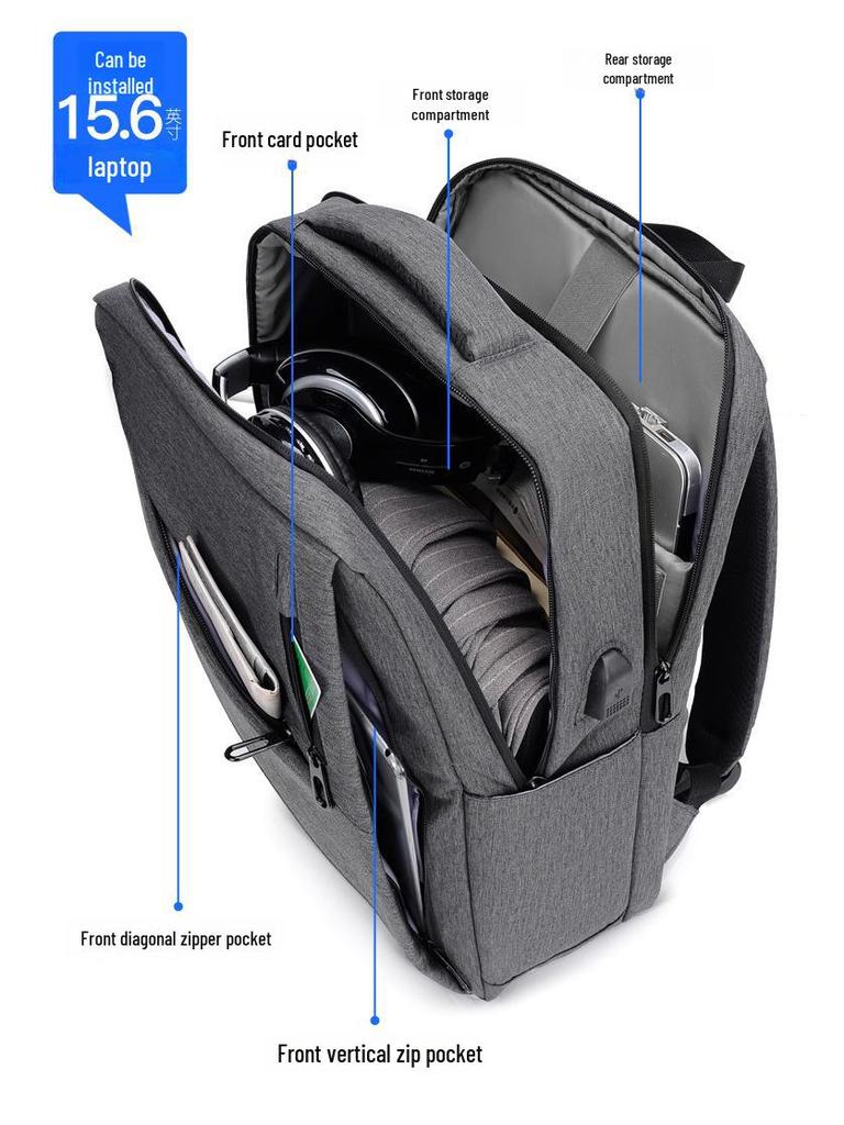 Водонепроницаемый мужской дорожный рюкзак большой вместимости – модный, прочный, деловой и удобный для ноутбука