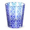 Retro Kiriko Glass Shippo Current Model J-kitchens Cup, 79xH90mm, 220cc, Blue, Kasho,