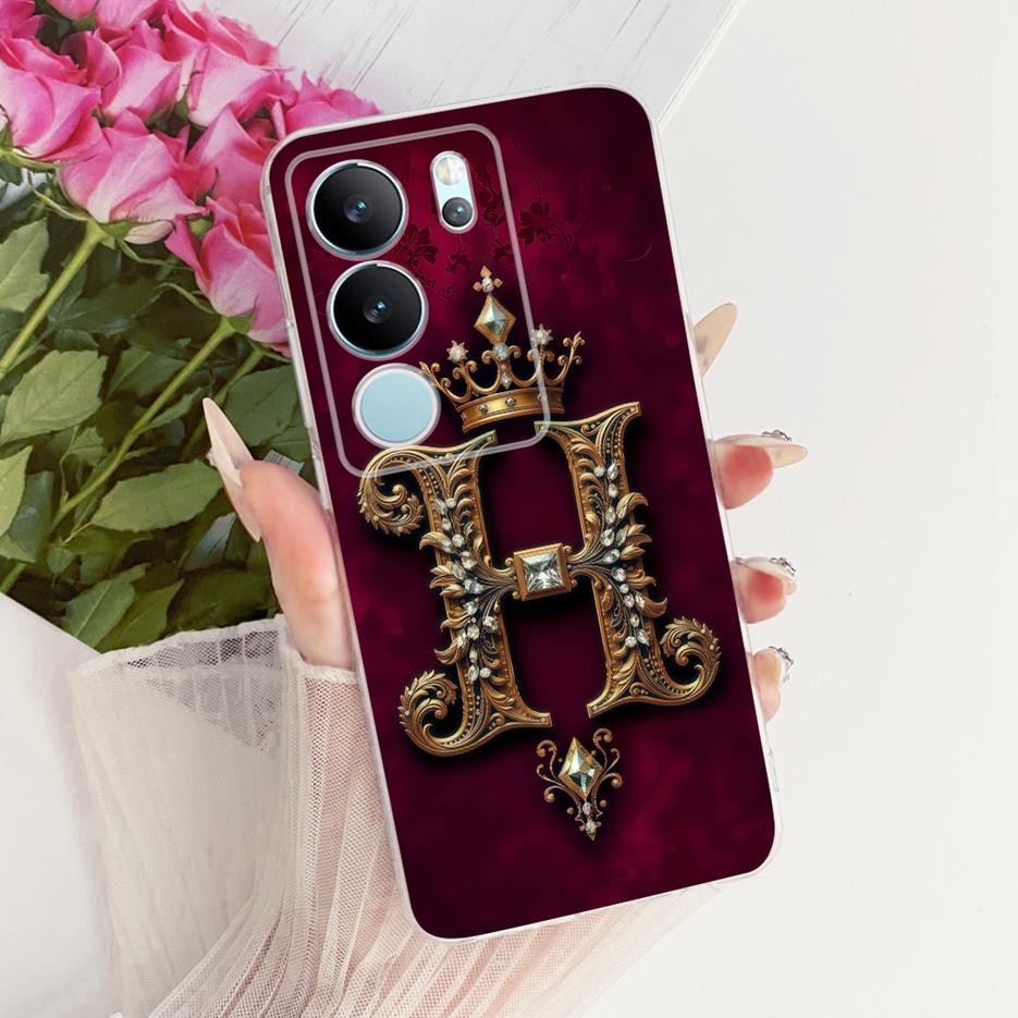 Чехол для Vivo V29 Pro V2251 Милая Корона Буквы Чехол Мягкий Тонкий Чехол для Телефона Для Vivo V29e V 29 Pro VivoV29 e V2317 Задняя Крышка Сумки