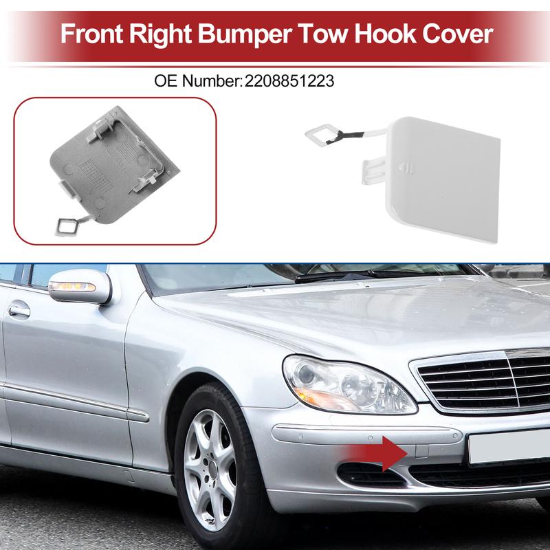 X Autohaux Заглушка буксировочного крюка для автомобиля MercedesBenz S-Class W220 Крюк № 2208851223 Белый