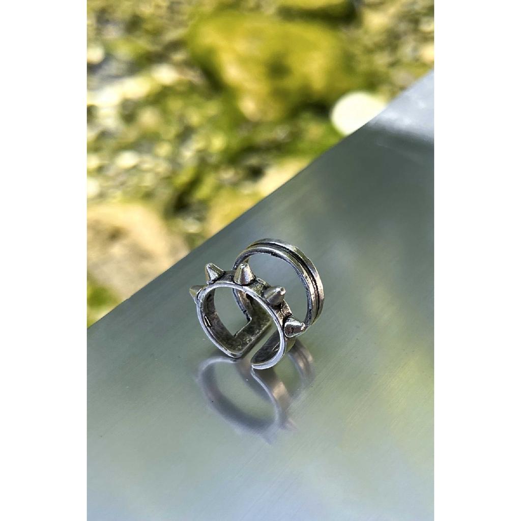 Поводок для собаки с шипами, регулируемое посеребренное кольцо в стиле модели