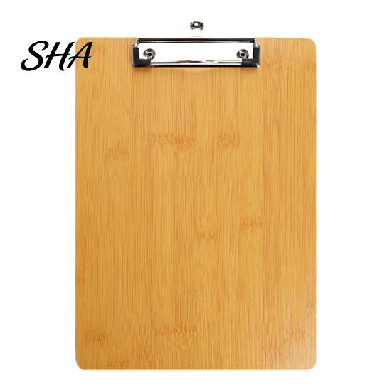 Portable Clipboard for Artists Wooden with Metal Clip, A4 Letter Size Drawing Stable Surface Board, Wood Grain Thicken Hardboard Office, School Spring