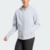 adidas Дизайнерская 4Climacool Training, толстовка с капюшоном и застежкой-молнией, женская куртка, светло-серебристая JP2651