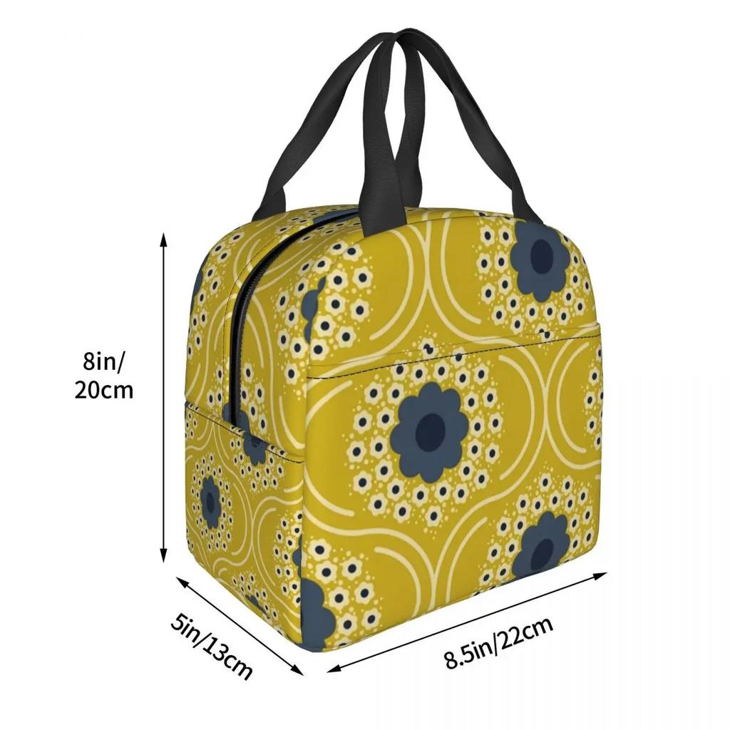 Orla Kiely Bubble Flowers Изолированная Сумка Для Обеда Для Женщин Герметичная Скандинавская Термосумка-холодильник Для Обеда Пляж Кемпинг Путешествия