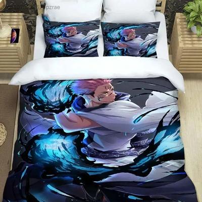 3D Print J-Jujutsu K-Kaisens Anime Bedding Set Boys Girls Twin Q-Queens King Size Duvet Cover Pillowcase Bed Boys Adult