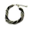 [N7196] - Ethnic Bracelet 'Kilimanjaro' Gray Black
