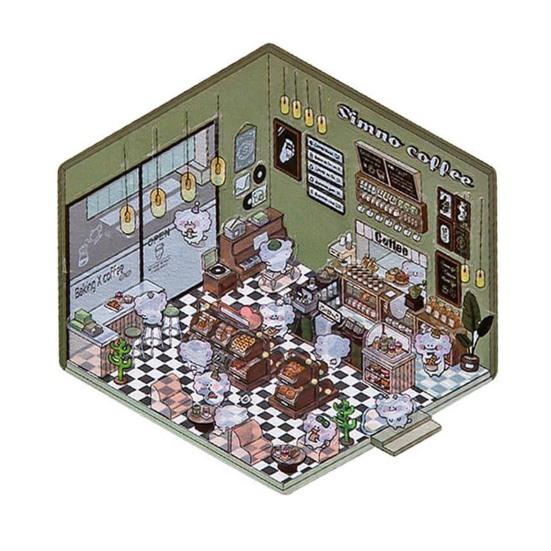 Набор 3D-наклеек для самостоятельного изготовления, многоразовые наклейки для снятия стресса с пинцетом для супермаркета, кофе