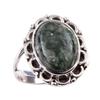 Natural Seraphinite Gemstone 925 Solid Sterling Silver Jewelry Ring Size 6 H7W67