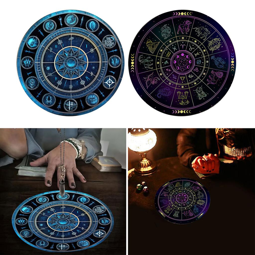 Divinations Mat Constellation Pattern Altars Tarots Card Pad Astrology Pendulums Chart Mat for Divinations Energy Healings
