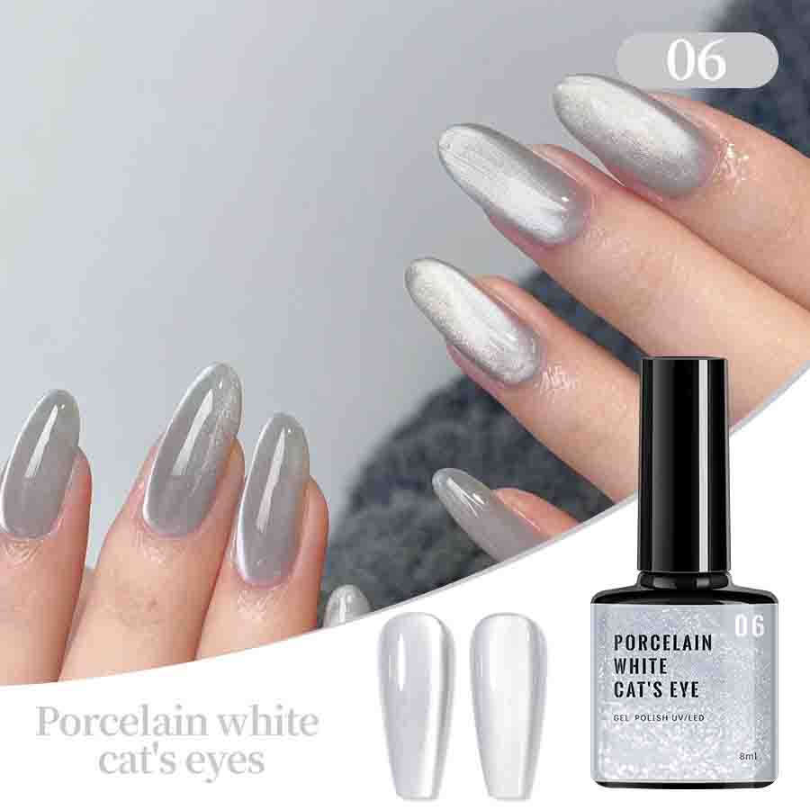 9D кошачий глаз гель для ногтей блестящий эффект серебристый УФ гель-лак мерцающая пыль DIY декор ногтей