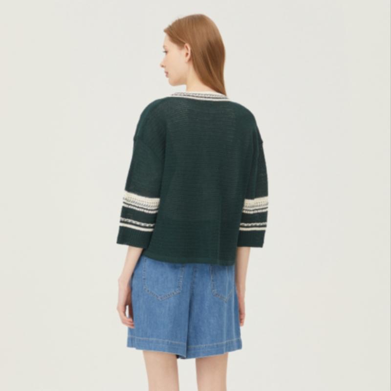 Benetton Кардиган Benetton Squash Sleeve Color Knit Cardigan Bakc50431