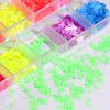 12-Color Mixed Nail Art Sequins, Laser Symphony Star Butterfly Fluorescent Diy Nail Art Decorative Sequins