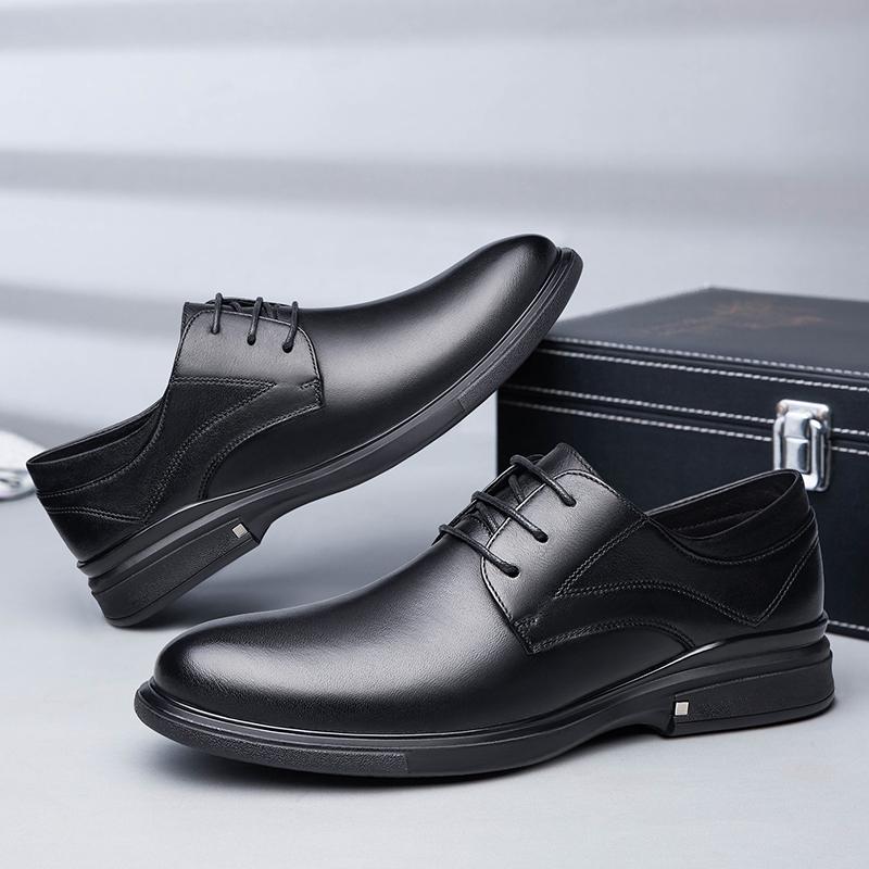 Модная Удобная Повседневная Обувь Оксфорды Противоскользящая Мужская Деловая Нарядная Обувь На Плоской Подошве Всепогодная Обувь для Ходьбы Ручной Работы Натуральная Кожа Мужская Обувь