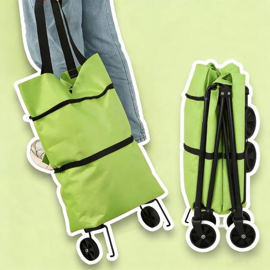 Складная тележка для покупок на колесах, прочная, водонепроницаемая, из ткани Оксфорд, складная сумка для продуктов с бесшумными колесами, передвижная тележка для покупок
