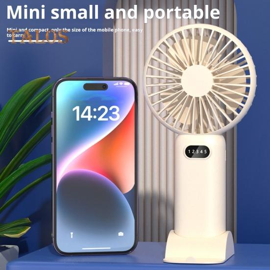 Мини-ручной вентилятор Охлаждающее устройство Цифровой дисплей Мощный воздушный поток Малошумный персональный вентилятор с аккумулятором от USB