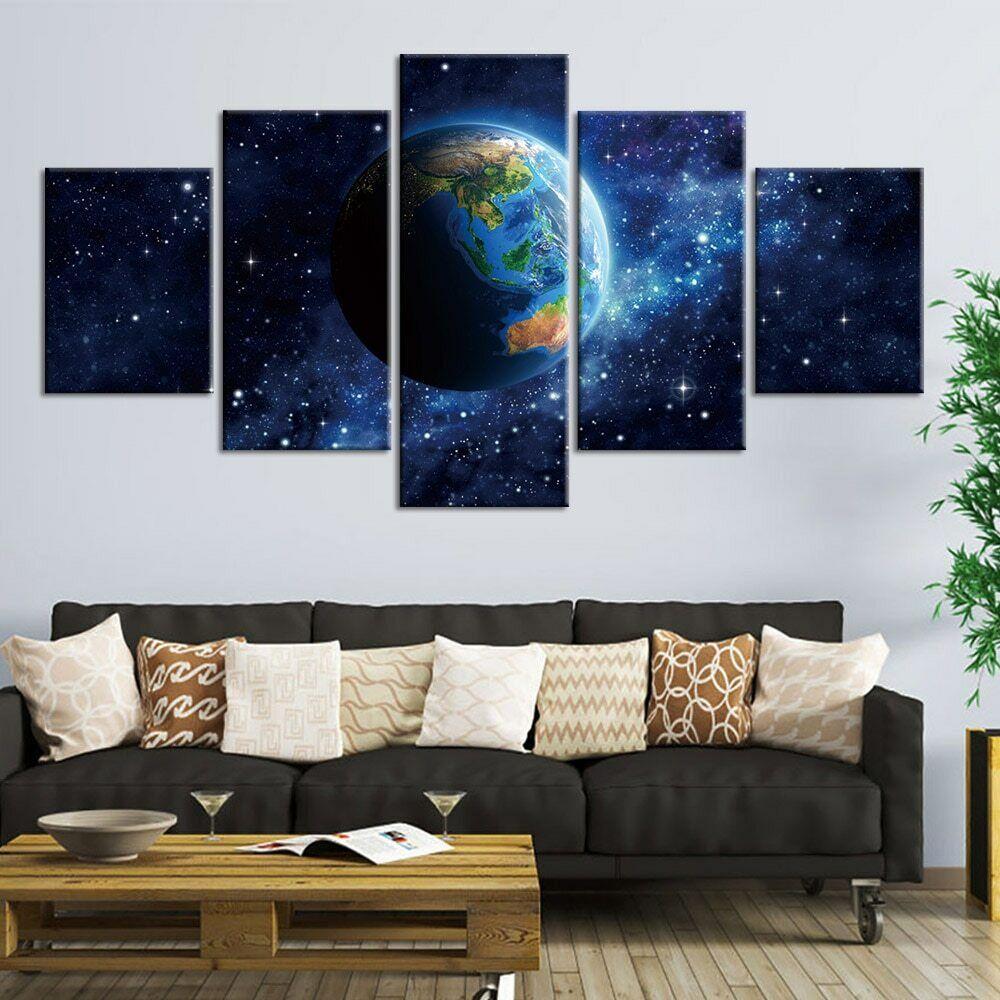5 шт. планета земля мир космос холст картины настенный плакат декор комнаты абстрактный HD принт без рамки 5 панелей современный 5 шт.