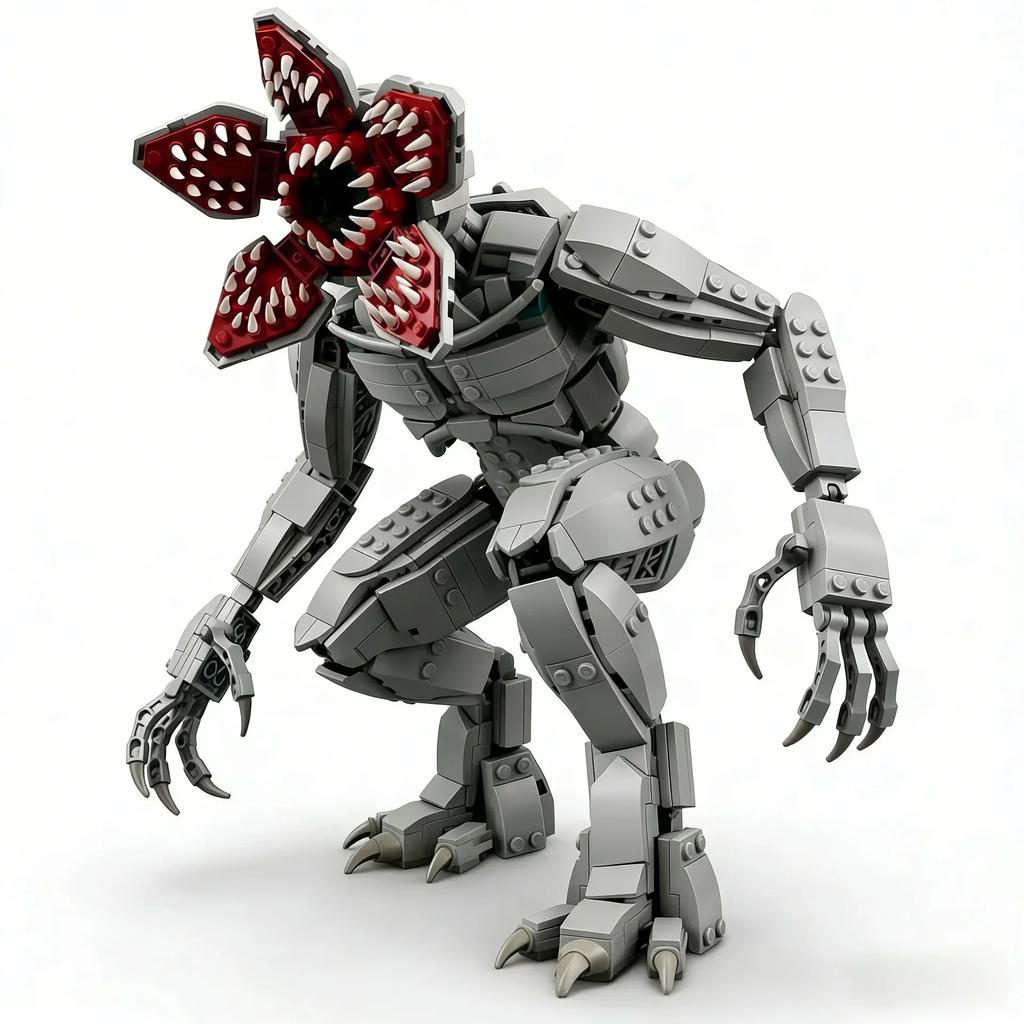 2026 New Series Demon Dog Demogorgon Carnivorous Plant Building Blocks Sci-Fi Thriller TV Play Monster Model Assembly Toys Gifts
