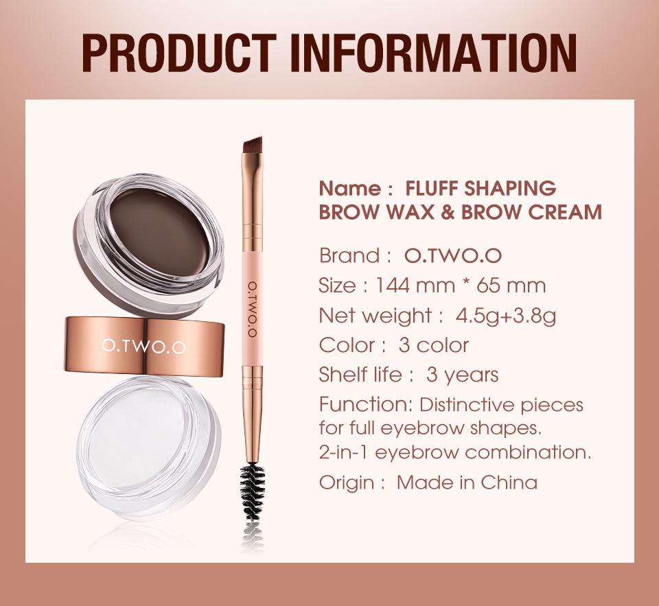 O.TWO.O Long-lasting Volumizing Eyebrow Wax Tint - Natural Shaping, Non-fading SC069.