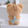 Adorable Heart Shaped Butter Bear Plush Doll Keychain Perfect For Student Bags