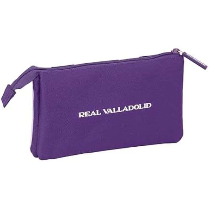 Trousse Triple - SAFTA - Real Valladolid - Confortable - Polyvalente - Enfants Scolaires