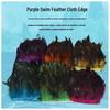 1м Градиентная Цветная Отделка Перьями: Ограниченная серия фиолетовой кисточковой тканевой ленты