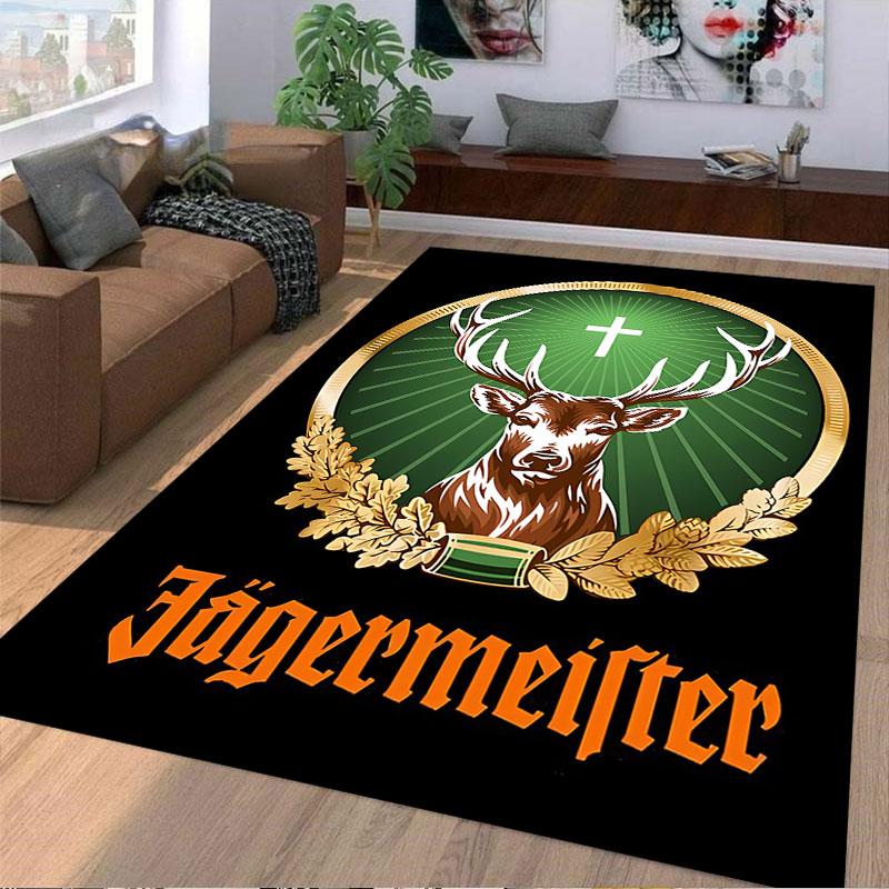 Jägermeister Logo Carpet suitable as a non-slip mat for the living room or bedroom sofa