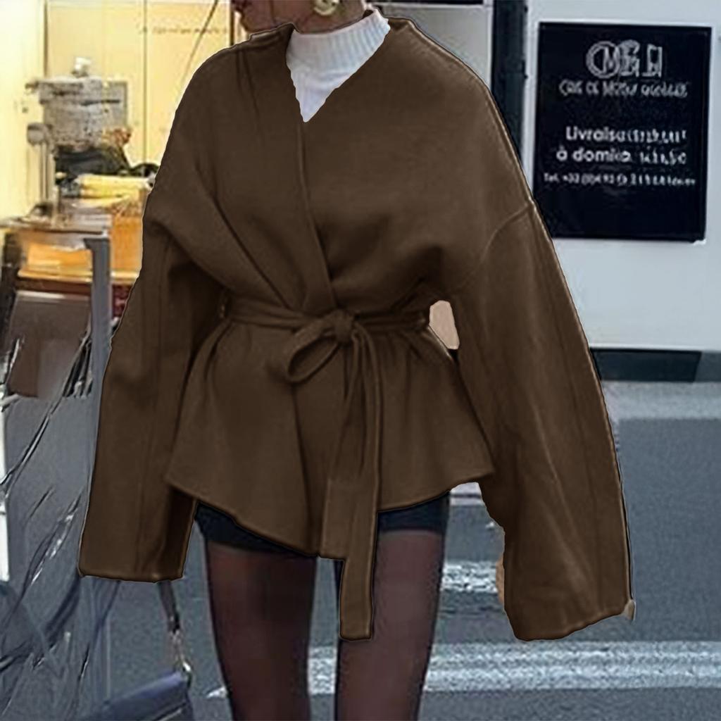 Элегантный блейзер на шнуровке с длинным рукавом Женский Осень/Зима 2025