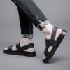 Fashion Summer Men Comfort Hollow Sandals Non-slip Walking Shoes All-match Classic Men's Flats Fashion Casual Genuine Leather Sandals