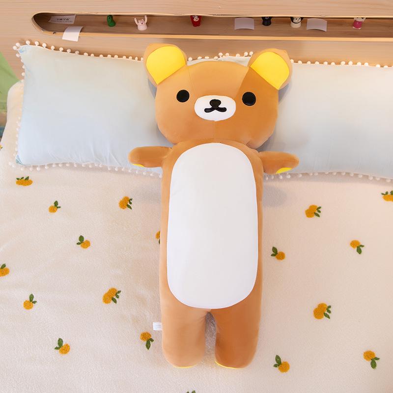 Rilakkuma Long Plush Pillow: Cute Bear Doll Bed Back Cushion Gift