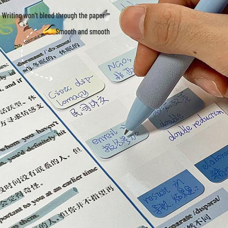 Высококачественные полупрозрачные индексные стикеры градиентных цветов - Письменные заметки и закладки с сильной адгезией.