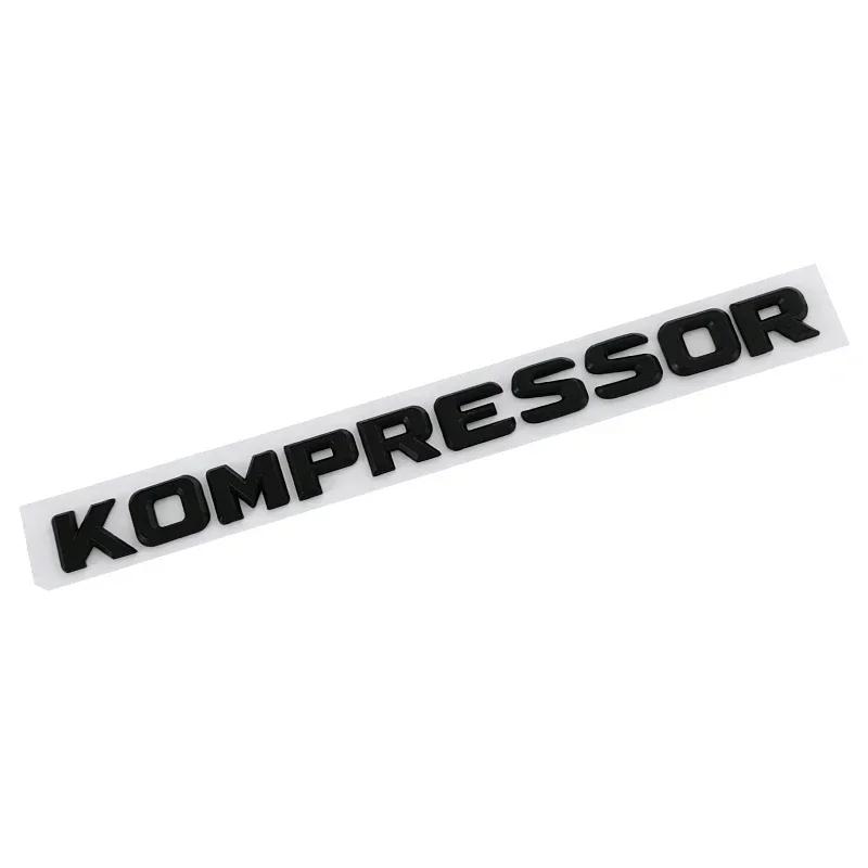 3D ABS Kompressor Logo Car Rear Trunk Emblem Badge Sticker For Mercedes Benz C E SLK C230 C180 C200 Car Styling Accessories BB1