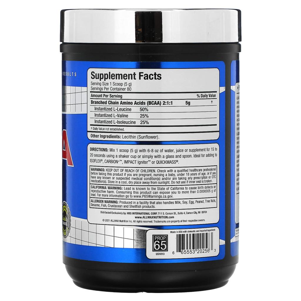 Essential Nutrients, Bcaa, Unflavored, 400G(14.11Oz)